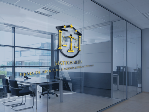 3d glass window logo mockup